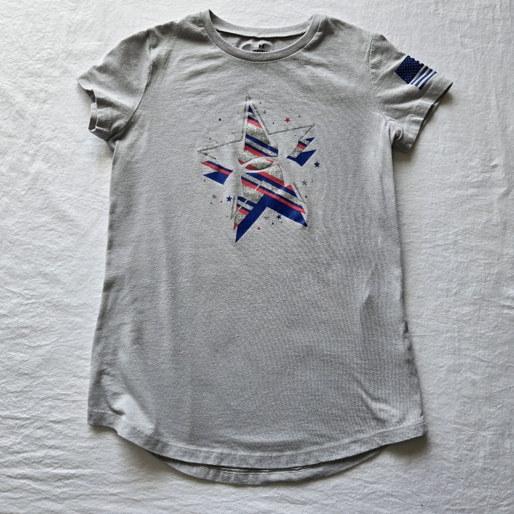 UNDER ARMOUR Girls Freedom Foil Tshirt, YM